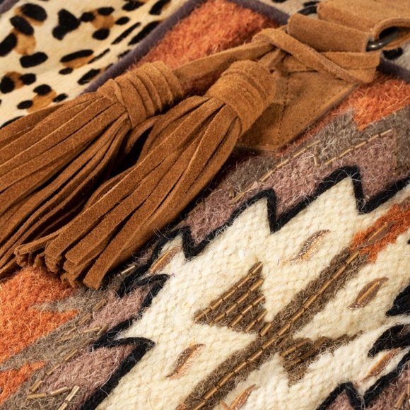 Boho Exotic Leopard Pattern Weekender Duffel Bag - Picture 8 of 15